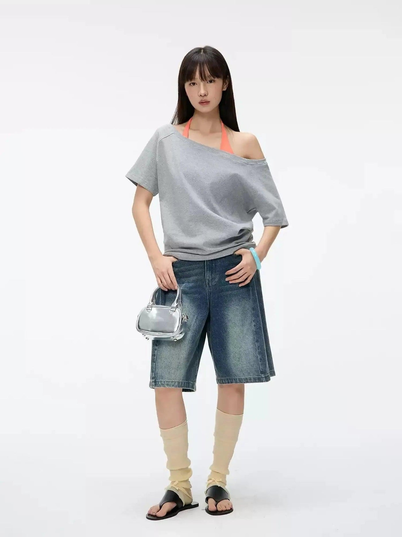 Faded & Washed Denim Shorts Korean Street Fashion Shorts By Jump Next Shop Online at OH Vault