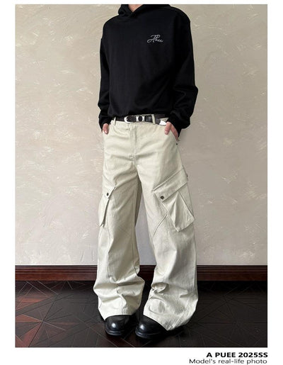 Flap Pocket Bootcut Cargo Pants