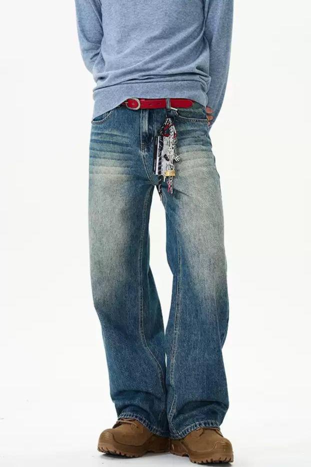 Fade Highlights Bootcut Jeans Korean Street Fashion Jeans By 77Flight Shop Online at OH Vault