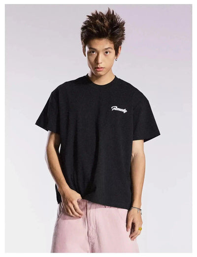 Basic Logo T-Shirt Korean Street Fashion T-Shirt By Remedy Shop Online at OH Vault