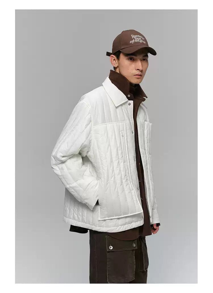 Sleek Multi-Pocket Puffer Jacket Korean Street Fashion Jacket By NANS Shop Online at OH Vault