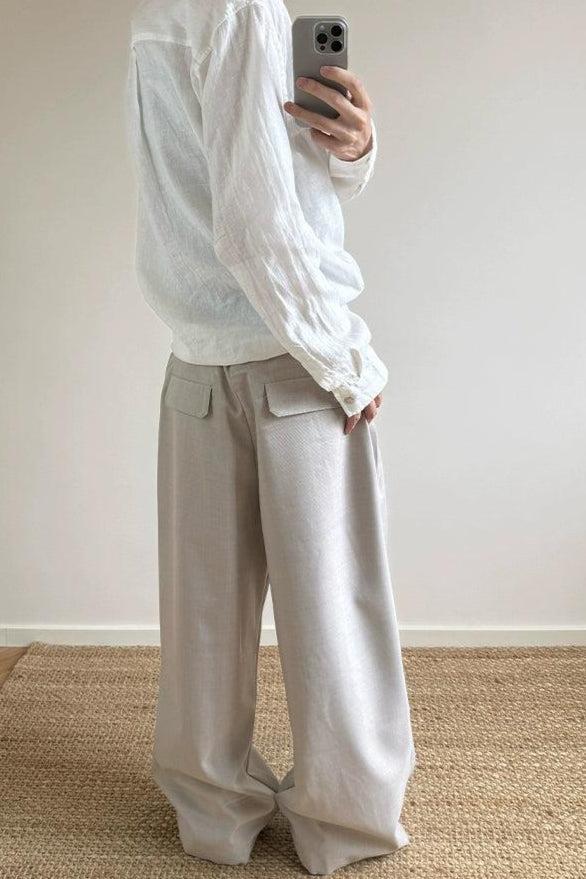 Waist Belt Strap Minimal Trousers Korean Street Fashion Trousers By A PUEE Shop Online at OH Vault