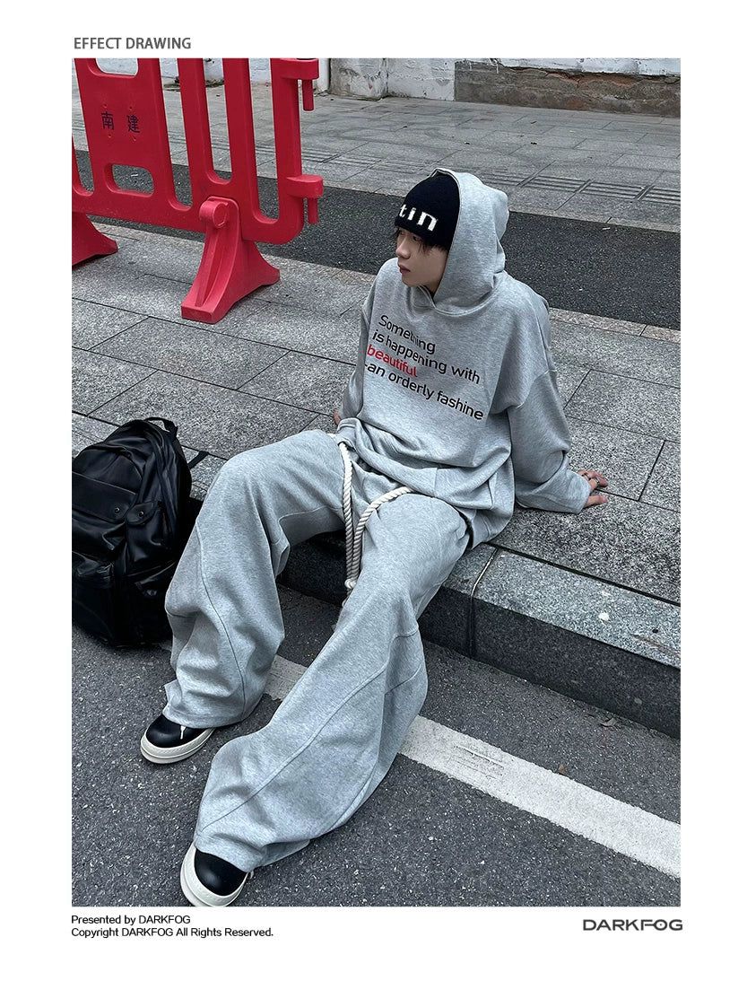 Belted Rope Scimitar Sweatpants Korean Street Fashion Pants By Dark Fog Shop Online at OH Vault