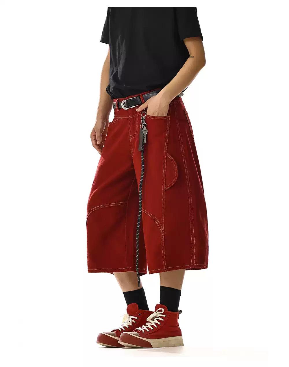 Solid Color Versatile Denim Shorts Korean Street Fashion Shorts By MEBXX Shop Online at OH Vault