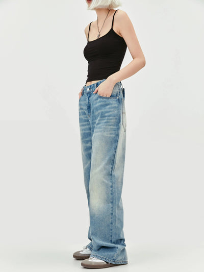 Light Fades and Whiskers Jeans Korean Street Fashion Jeans By Made Extreme Shop Online at OH Vault