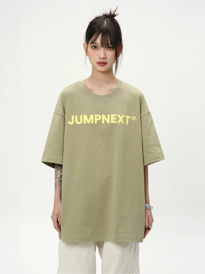 Drop Shoulder Versatile T-Shirt Korean Street Fashion T-Shirt By Jump Next Shop Online at OH Vault