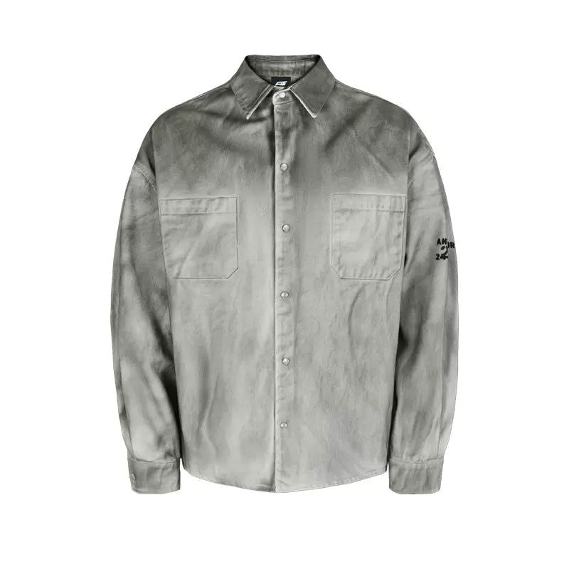 Breast Pocket Buttoned Shirt Korean Street Fashion Shirt By ANTIDOTE Shop Online at OH Vault