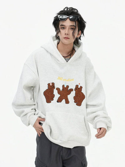Flock Embroidered Hoodie Korean Street Fashion Hoodie By INS Korea Shop Online at OH Vault