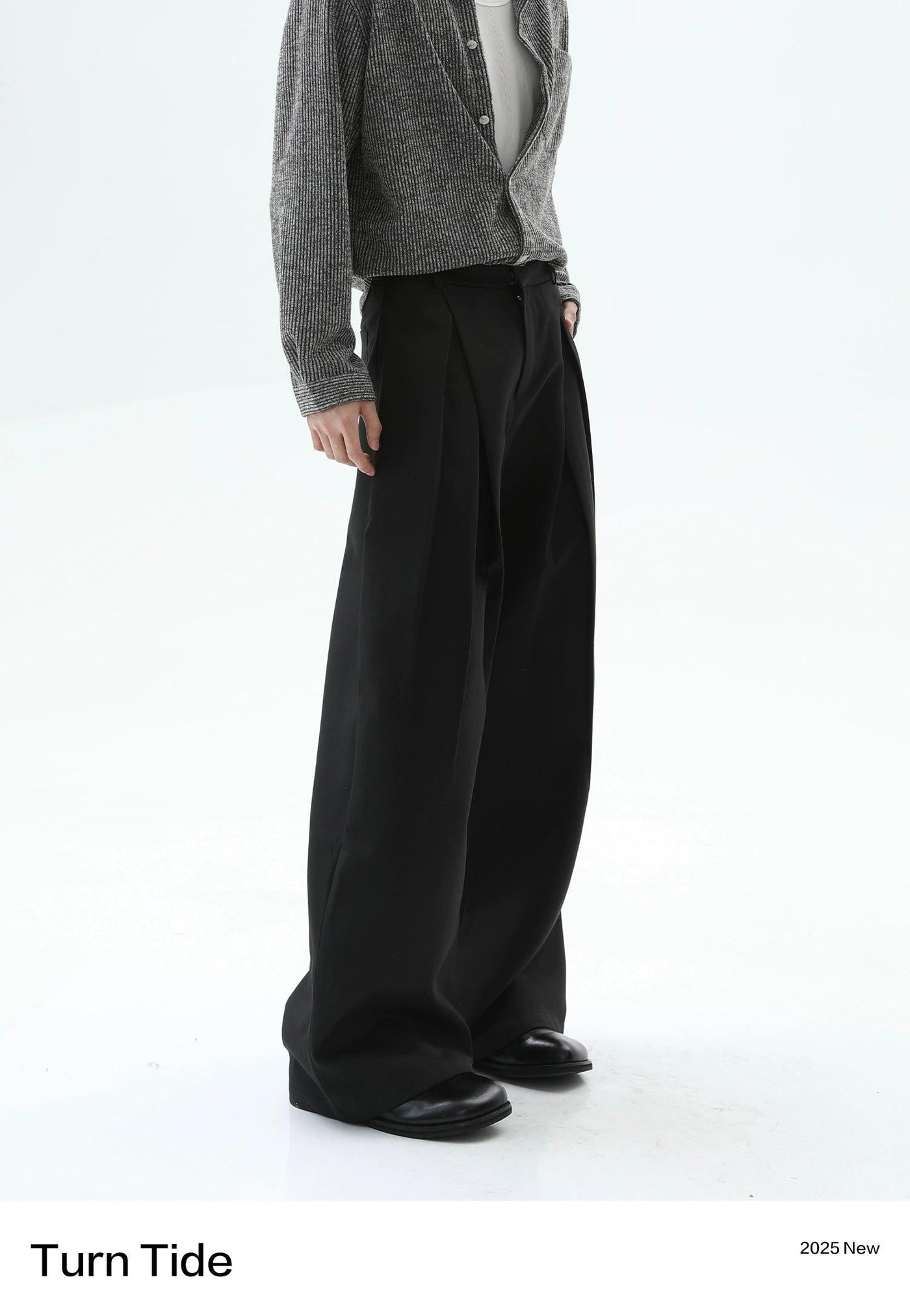 Fold Pleated Relax Fit Pants Korean Street Fashion Pants By Turn Tide Shop Online at OH Vault