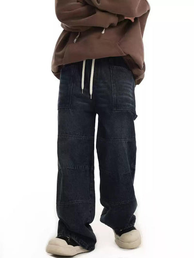 Drawstring Pleated Cargo Pants Korean Street Fashion Pants By INS Korea Shop Online at OH Vault