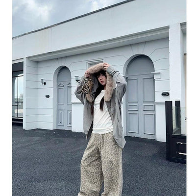 Animal Print Loose Fit Pants Korean Street Fashion Pants By Jump Next Shop Online at OH Vault