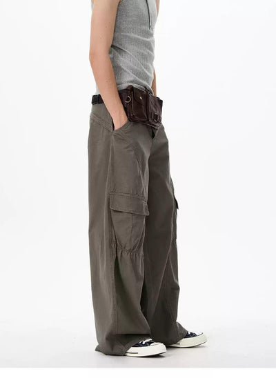 Basic Structured Cargo Jeans Korean Street Fashion Jeans By 77Flight Shop Online at OH Vault