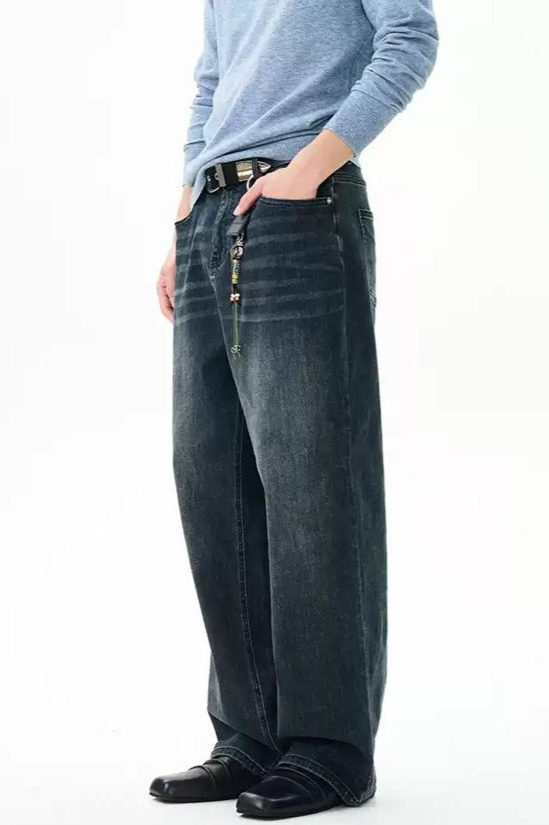 Whisker Lines Regular Jeans Korean Street Fashion Jeans By 77Flight Shop Online at OH Vault