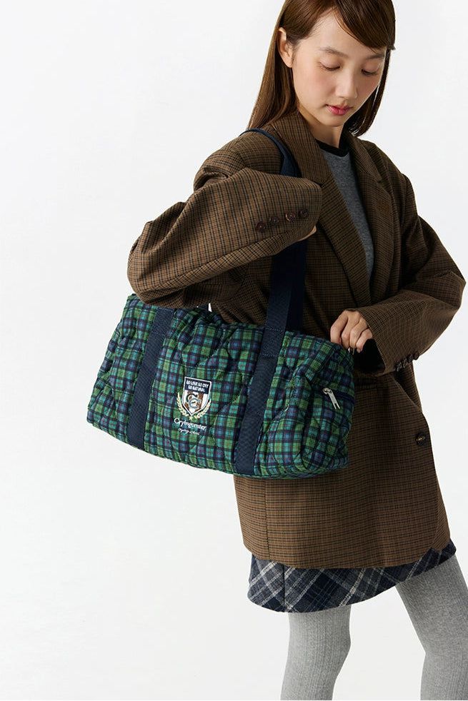 Quilted and Plaid Multipurpose Bag Korean Street Fashion Bag By Crying Center Shop Online at OH Vault