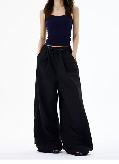 Back Flap Pockets Cargo Track Pants Korean Street Fashion Pants By 77Flight Shop Online at OH Vault