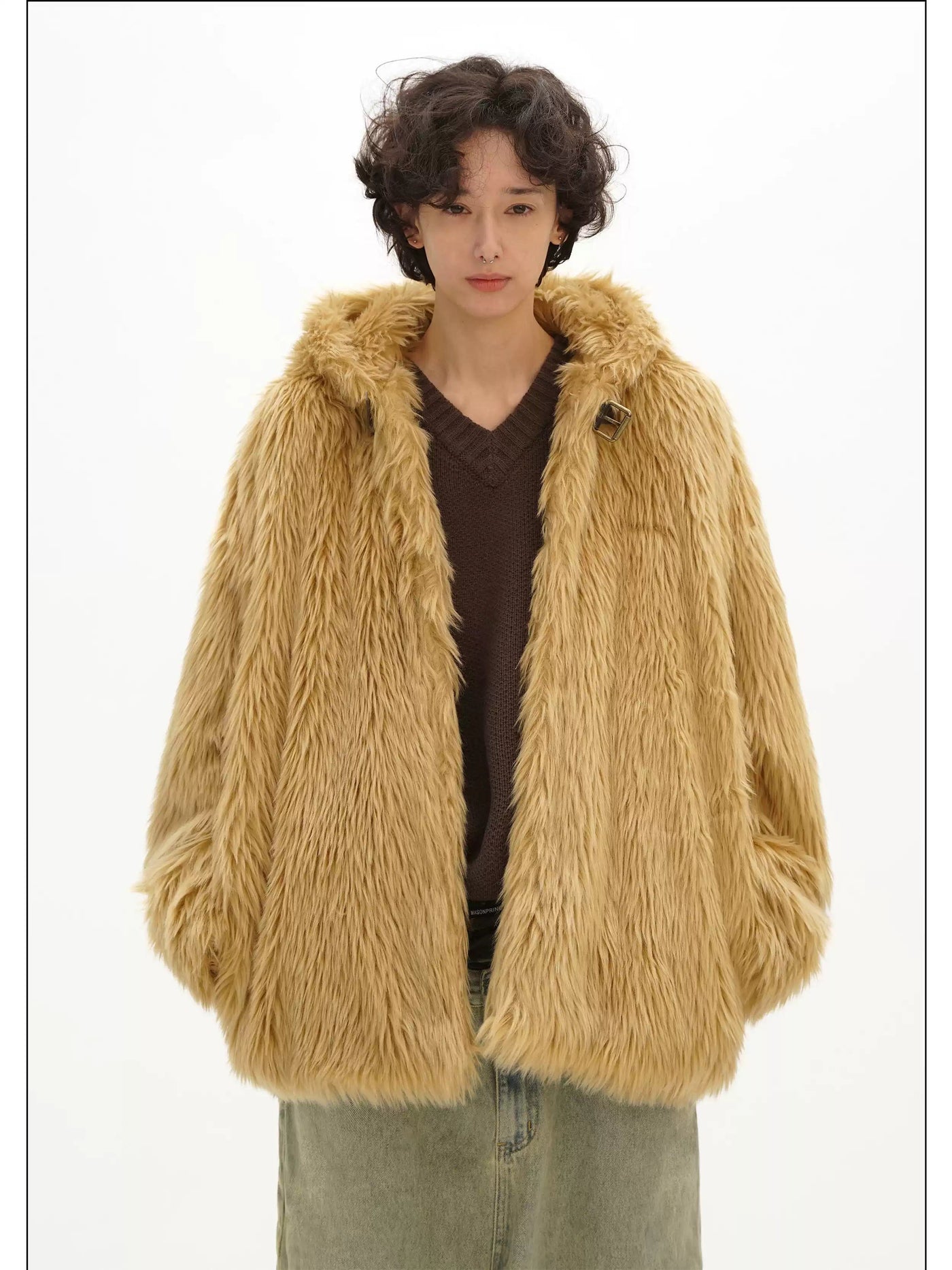 Comfty Faux Fur Jacket Korean Street Fashion Jacket By Mason Prince Shop Online at OH Vault