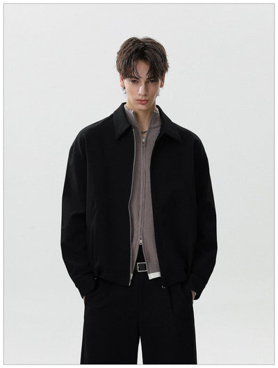 Clean Fit Zipped Jacket Korean Street Fashion Jacket By Mr Nearly Shop Online at OH Vault