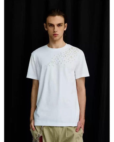 Pearls Detailed Regular Fit T-Shirt Korean Street Fashion T-Shirt By A PUEE Shop Online at OH Vault