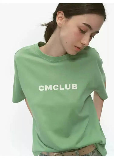 Text Print Casual T-Shirt Korean Street Fashion T-Shirt By Country Moment Shop Online at OH Vault