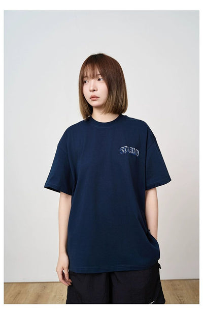 Casual Logo Print T-Shirt Korean Street Fashion T-Shirt By Remedy Shop Online at OH Vault