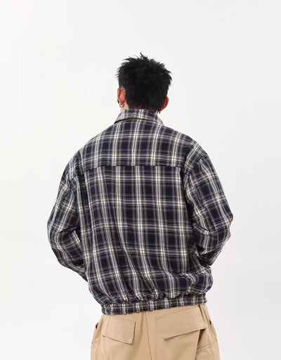 Double-Sided Plaid Short Jacket Korean Street Fashion Jacket By Blacklists Shop Online at OH Vault