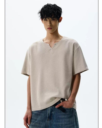 Waffle Grid Versatile T-Shirt Korean Street Fashion T-Shirt By A PUEE Shop Online at OH Vault