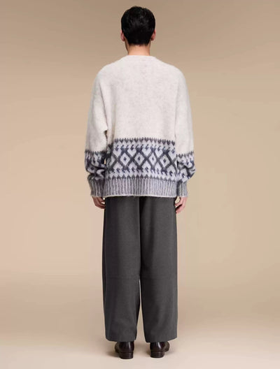 Tribal Pattern Mohair Sweater Korean Street Fashion Sweater By Opicloth Shop Online at OH Vault