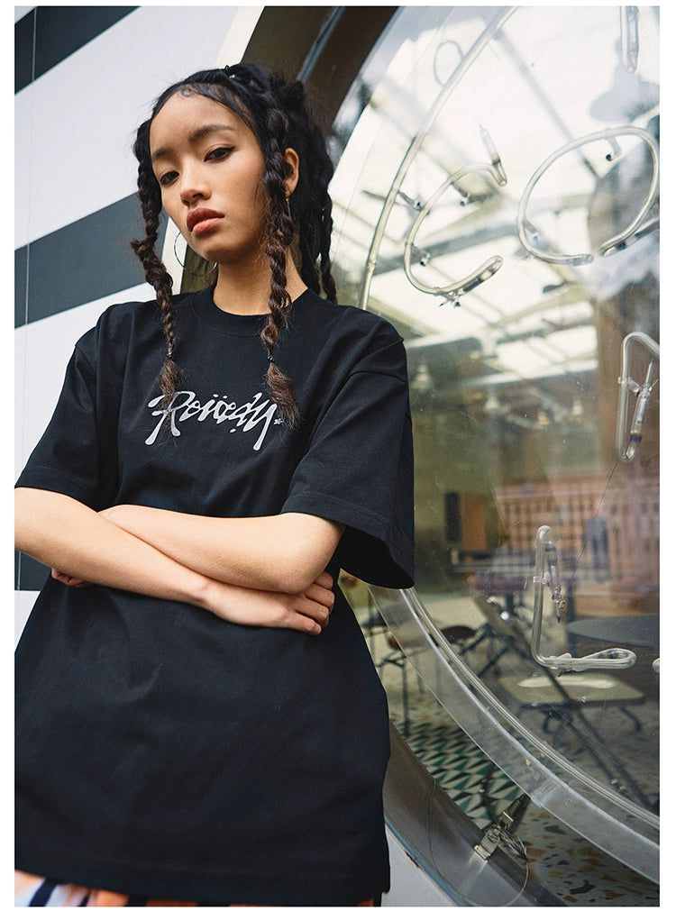 Essential Logo Print Long Sleeve T-Shirt Korean Street Fashion T-Shirt By Remedy Shop Online at OH Vault