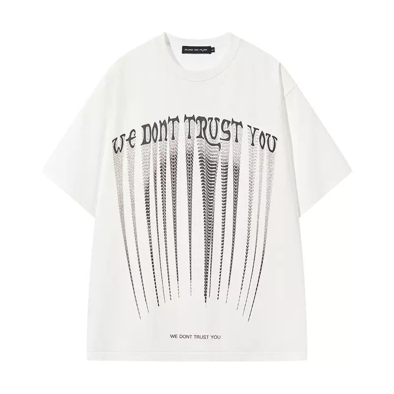 Texts and Bones Effect T-Shirt Korean Street Fashion T-Shirt By Blind No Plan Shop Online at OH Vault