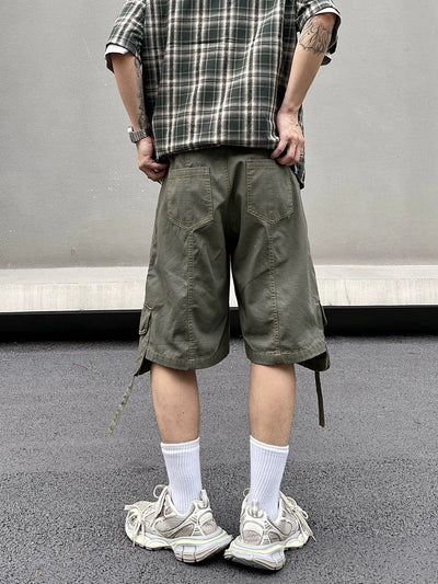 Funtional Strap Detail Cargo Shorts Korean Street Fashion Shorts By Blacklists Shop Online at OH Vault