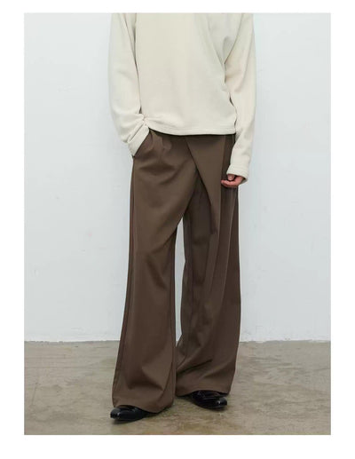 Folded Wrapped Loose Fit Pants Korean Street Fashion Pants By Terra Incognita Shop Online at OH Vault