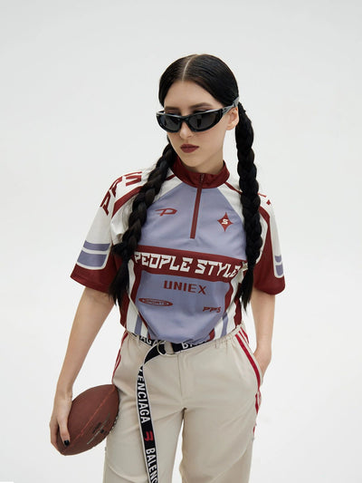 Racing Style Slim T-Shirt Korean Street Fashion T-Shirt By PeopleStyle Shop Online at OH Vault