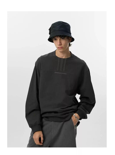 Spliced Athleisure Long Sleeve T-Shirt Korean Street Fashion T-Shirt By JHYQ Shop Online at OH Vault