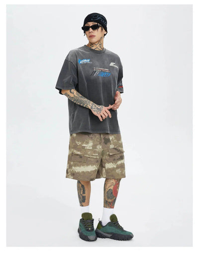 Multi-Detail Camouflage Shorts Korean Street Fashion Shorts By Face2Face Shop Online at OH Vault