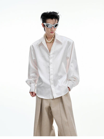 Star Flow Shimmered Shirt Korean Street Fashion Shirt By Argue Culture Shop Online at OH Vault
