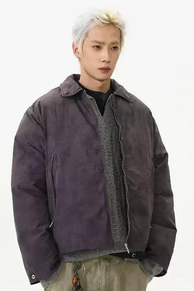 Dyed Side Zip Lined Jacket Korean Street Fashion Jacket By A PUEE Shop Online at OH Vault