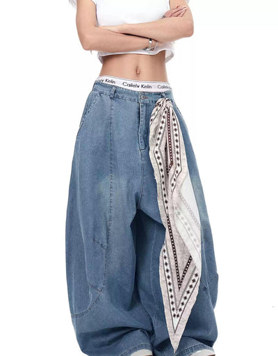 Oversized Washed Buttoned Jeans Korean Street Fashion Jeans By Blacklists Shop Online at OH Vault