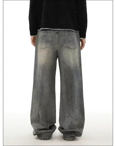 Rust Fade Washed Jeans Korean Street Fashion Jeans By Mr Nearly Shop Online at OH Vault