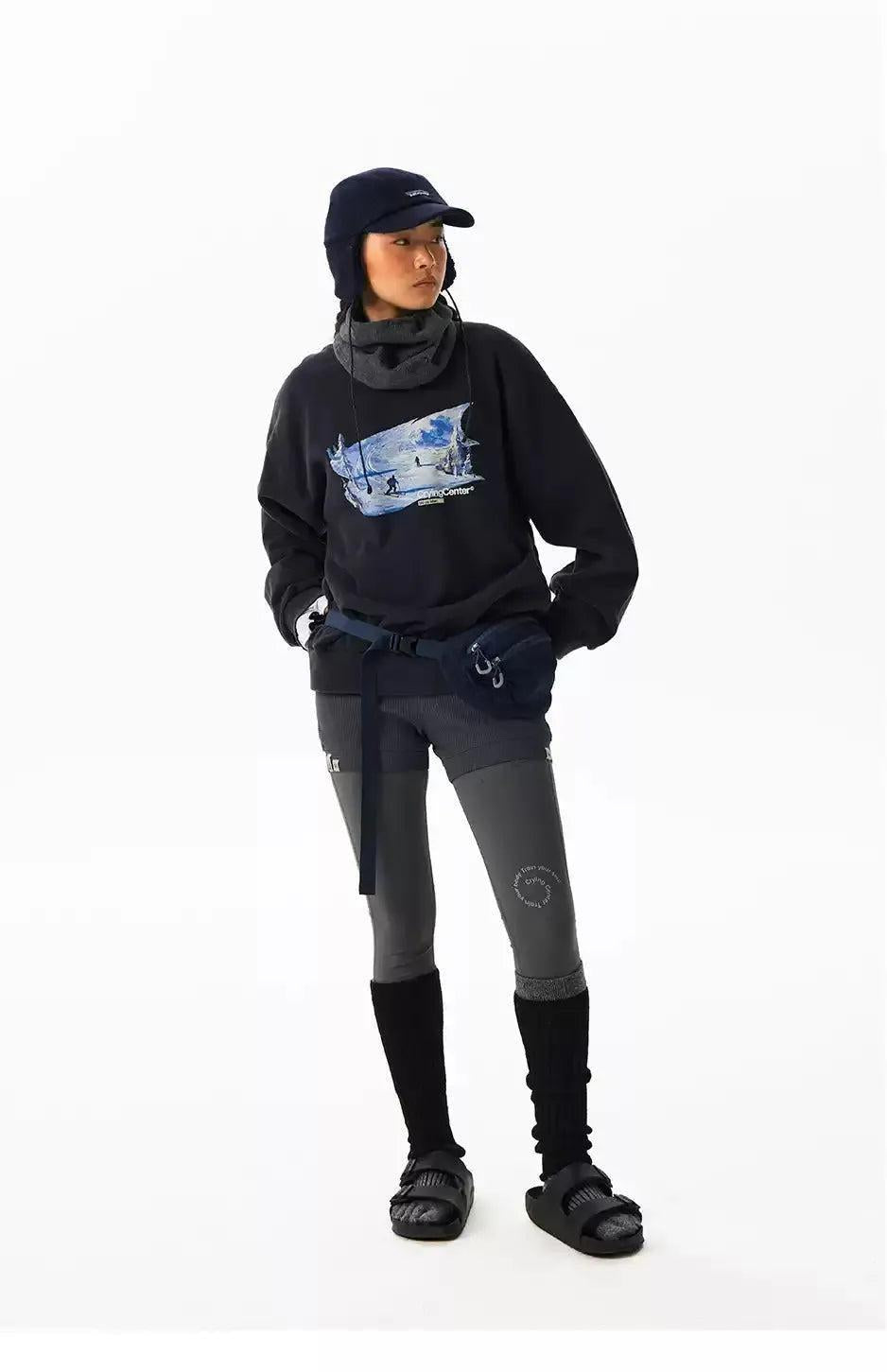 Painted Logo Print Crewneck Korean Street Fashion Crewneck By Crying Center Shop Online at OH Vault