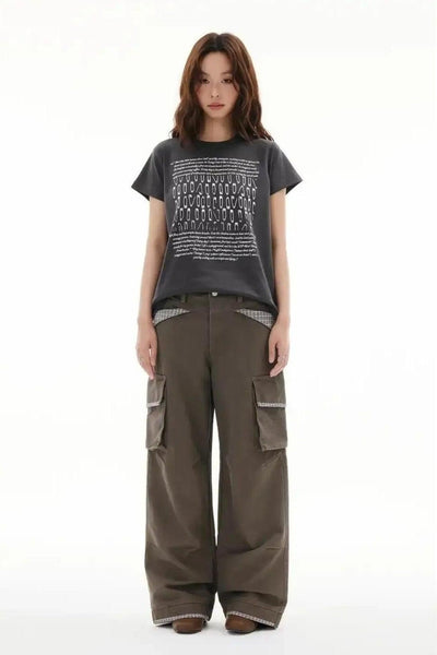 Wide Side Flap Pockets Cargo Pants Korean Street Fashion Pants By Funky Fun Shop Online at OH Vault