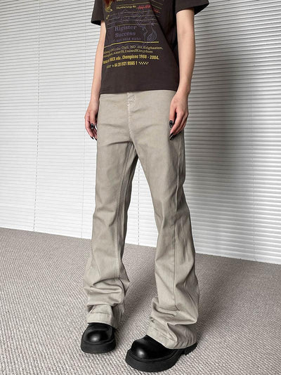 Plain Slim Fit Bootcut Pants Korean Street Fashion Pants By Apocket Shop Online at OH Vault