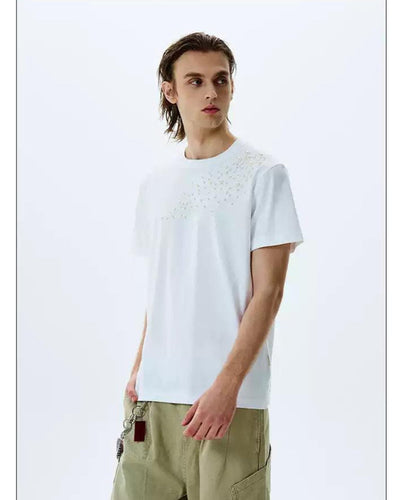 Pearls Detailed Regular Fit T-Shirt Korean Street Fashion T-Shirt By A PUEE Shop Online at OH Vault