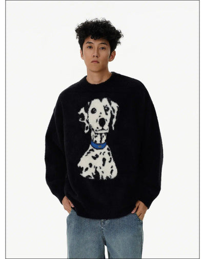 Dalmatian Dog Sweater Korean Street Fashion Sweater By Mr Nearly Shop Online at OH Vault