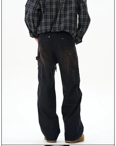 Drawcord Rippled Wash Cargo Pants Korean Street Fashion Pants By 77Flight Shop Online at OH Vault