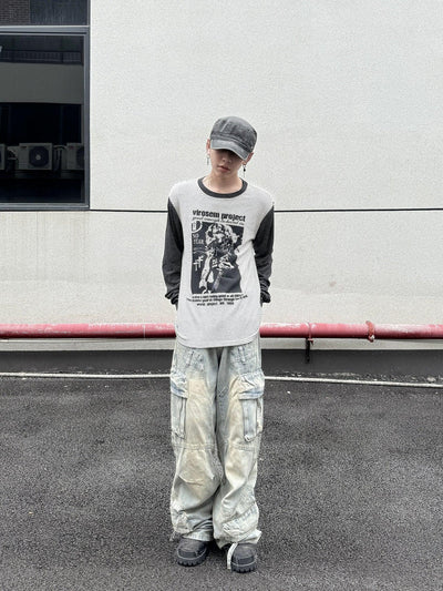 Multiple Detail Faded Jeans Korean Street Fashion Jeans By Ash Dark Shop Online at OH Vault