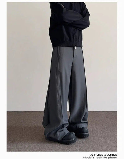 Plain Casual Fit Tailored Pants Korean Street Fashion Pants By A PUEE Shop Online at OH Vault