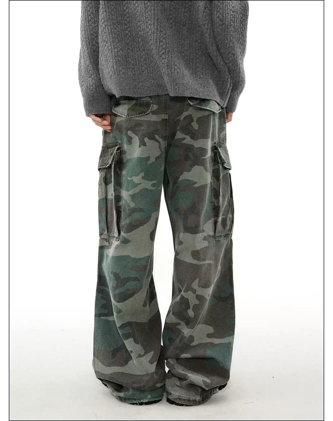 Camouflage Pattern Loose Jeans Korean Street Fashion Jeans By Mr Nearly Shop Online at OH Vault