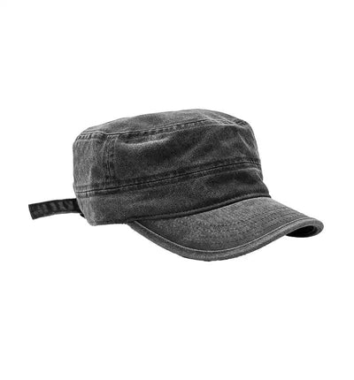 Washed Strapped Back Hat Korean Street Fashion Hat By Ash Dark Shop Online at OH Vault