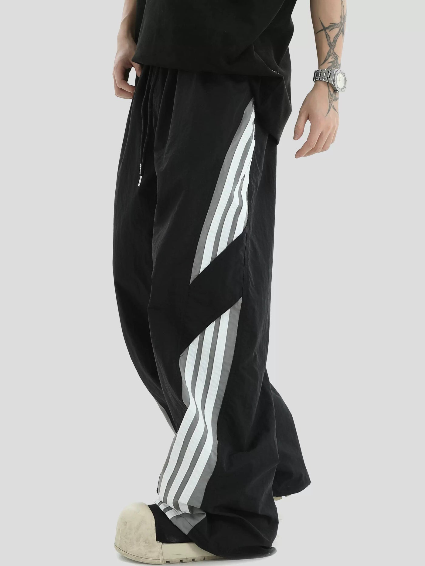 Striped Side Track Pants Korean Street Fashion Pants By INS Korea Shop Online at OH Vault