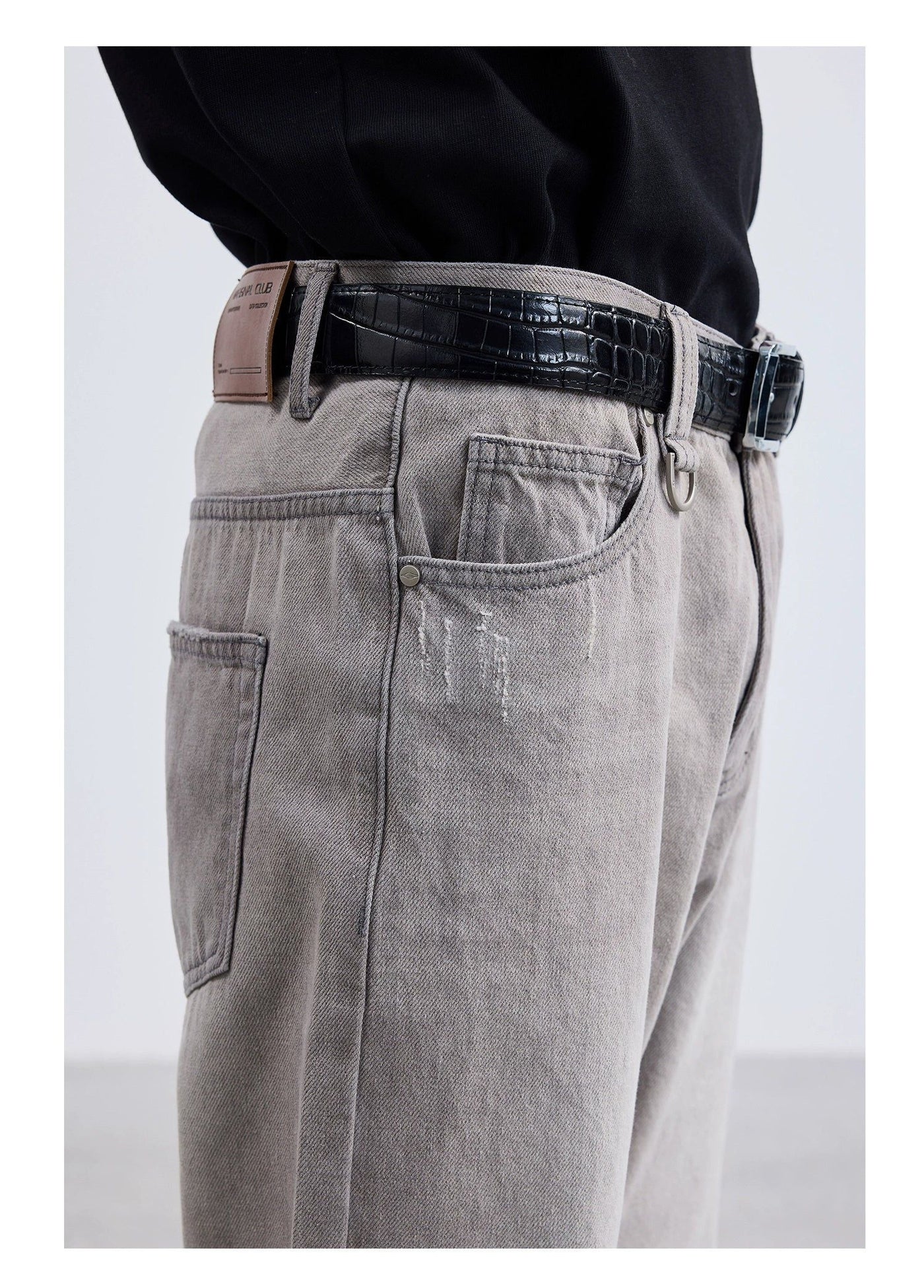 Subtle Raw Edge Jeans Korean Street Fashion Jeans By Terra Incognita Shop Online at OH Vault